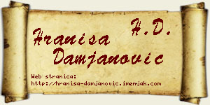 Hraniša Damjanović vizit kartica